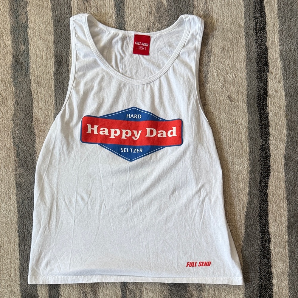 Full Send White Tank Top